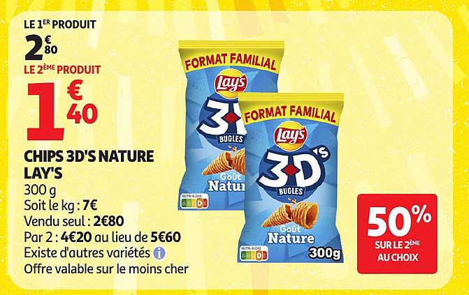CHIPS 3D'S NATURE LAY'S