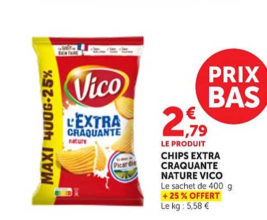 CHIPS EXTRA CRAQUANTE NATURE VICO