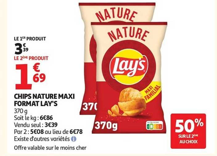 CHIPS NATURE MAXI FORMAT LAY’S