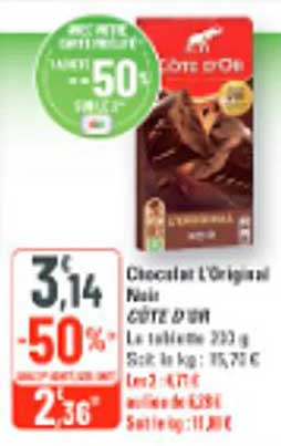 Chocolat L’Original Noir 67% PUR