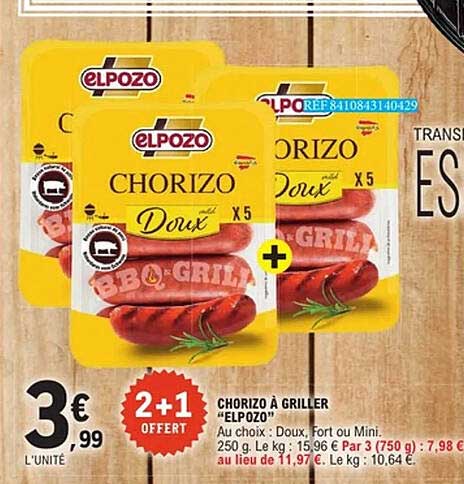 CHORIZO À GRILLER "ELPOZO"