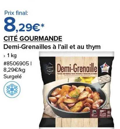 CITÉ GOURMANDE Demi-Grenailles à l'ail et au thym