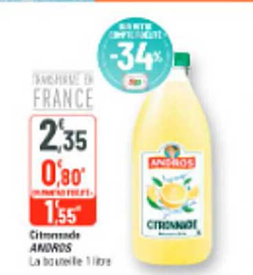 Citronnade ANDROS La brique 1 litre