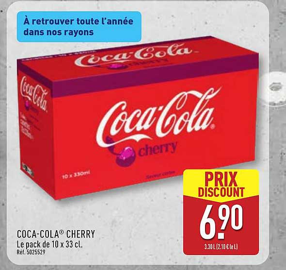 COCA-COLA® CHERRY Le pack de 10 x 33 cl.