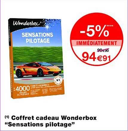 Coffret cadeau Wonderbox “Sensations pilotage”