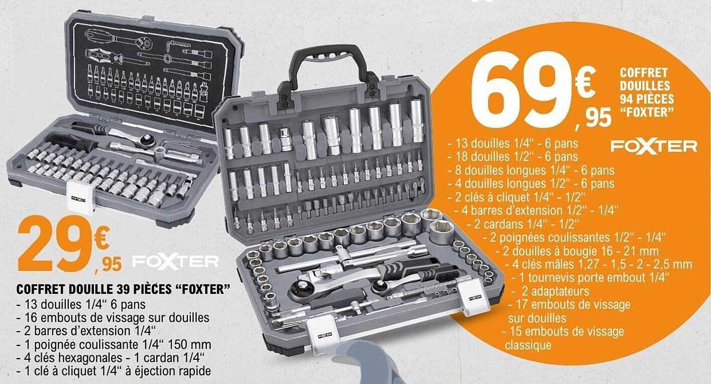 COFFRET DOUILLE 39 PIÈCES “FOXTER”