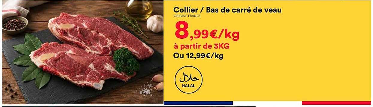 Collier / Bas de carré de veau