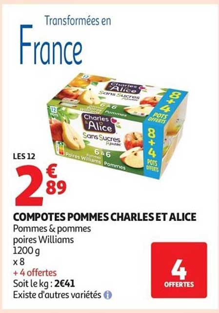 COMPOTES POMMES CHARLES ET ALICE