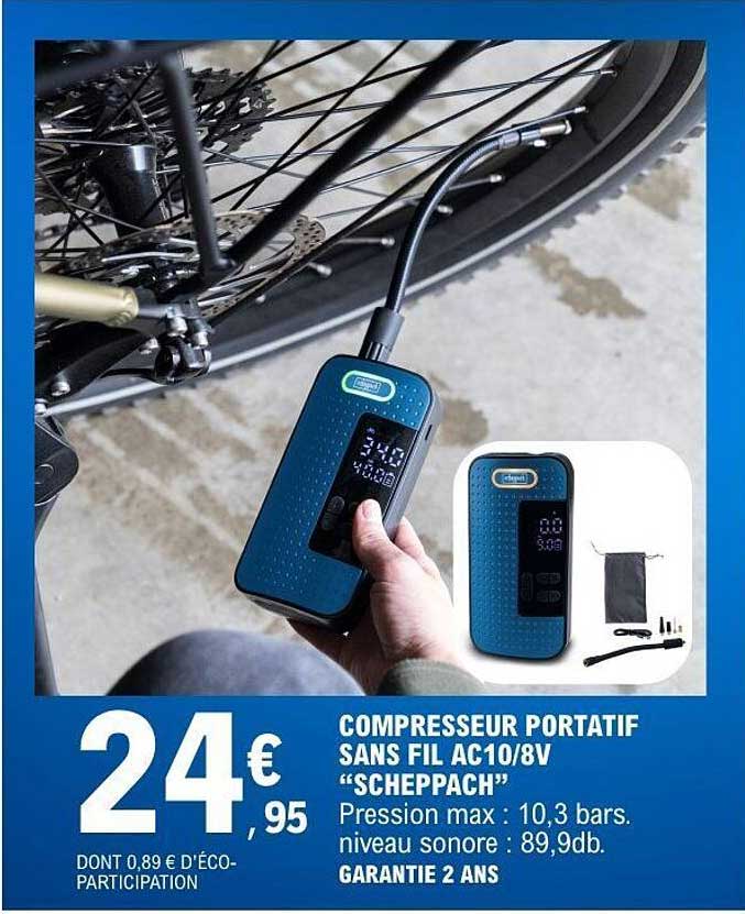 COMPRESSEUR PORTATIF SANS FIL AC10/8V “SCHEPPACH”