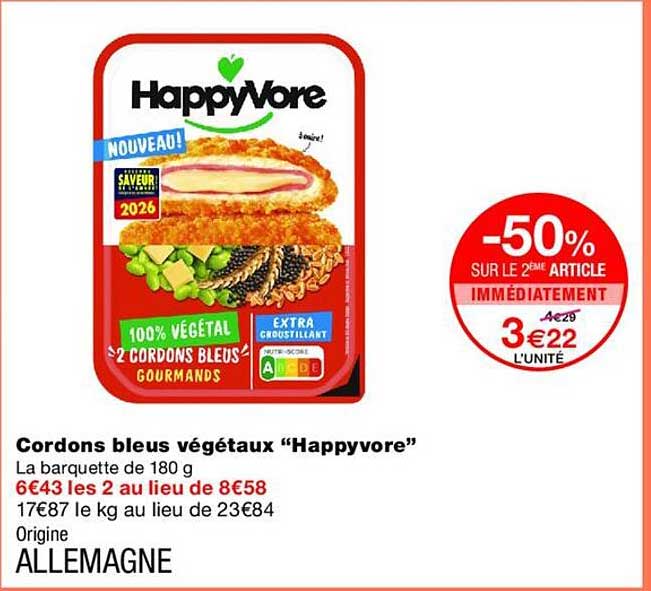 Cordons bleus végétaux “Happivore”