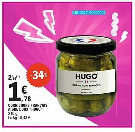 CORNICHONS FRANÇAIS AIGRE DOUX “HUGO”