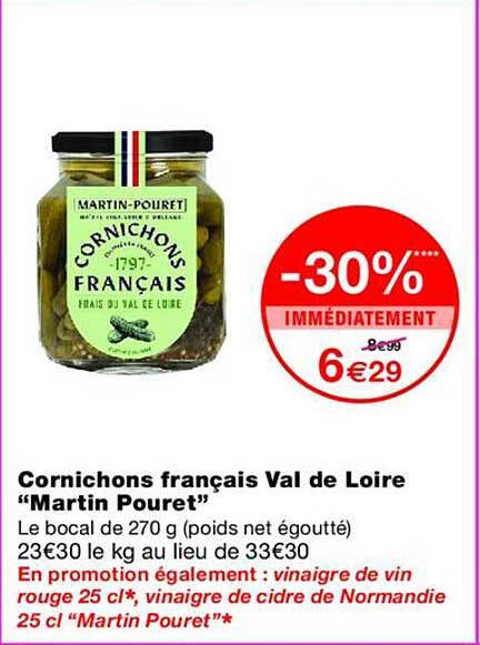 Cornichons français Val de Loire “Martin Pouret”