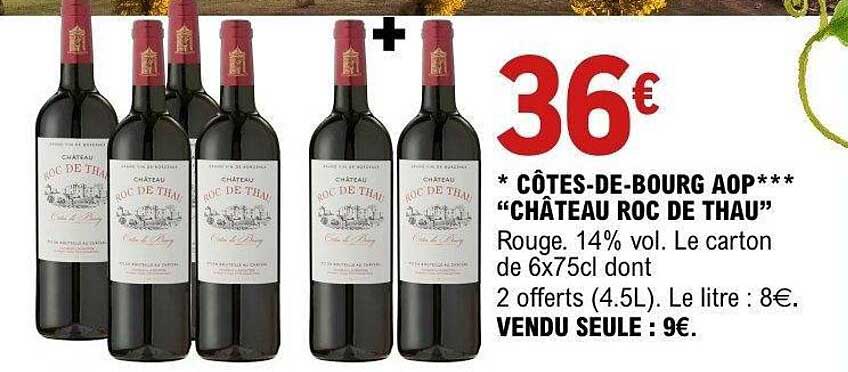 CÔTES-DE-BOURG AOP*** “CHÂTEAU ROC DE THAU”