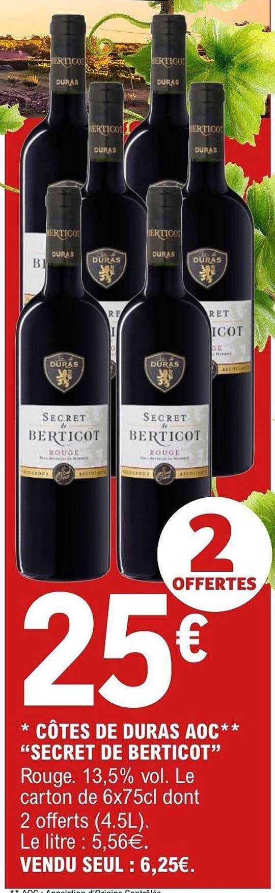 CÔTES DE DURAS AOC “SECRET DE BERTICOT”