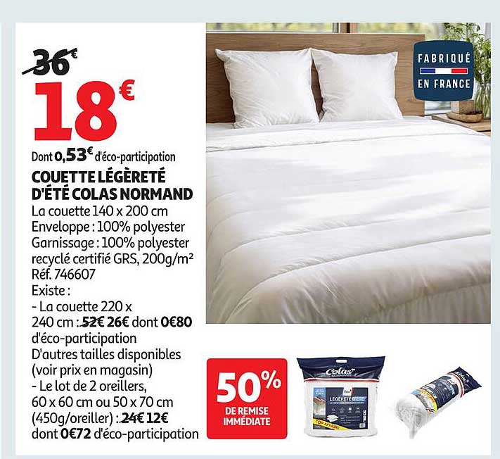 COUETTE LÉGÈRETÉ D'ÉTÉ COLAS NORMAND