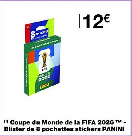 Coupe du Monde de la FIFA 2026 ™ - Blister de 8 pochettes stickers PANINI