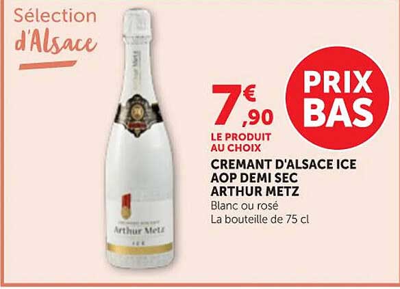 CREMANT D'ALSACE ICE AOP DEMI SEC ARTHUR METZ