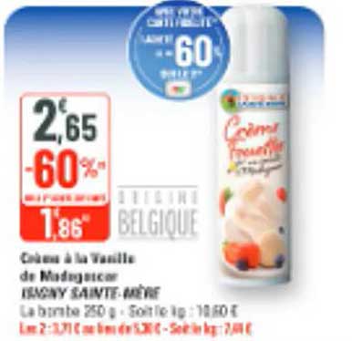 Crème à la Vanille de Madagascar ENJY SAINT-MARTIN