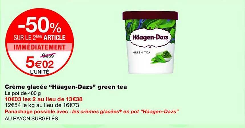 Crème glacée “Häagen-Dazs” green tea