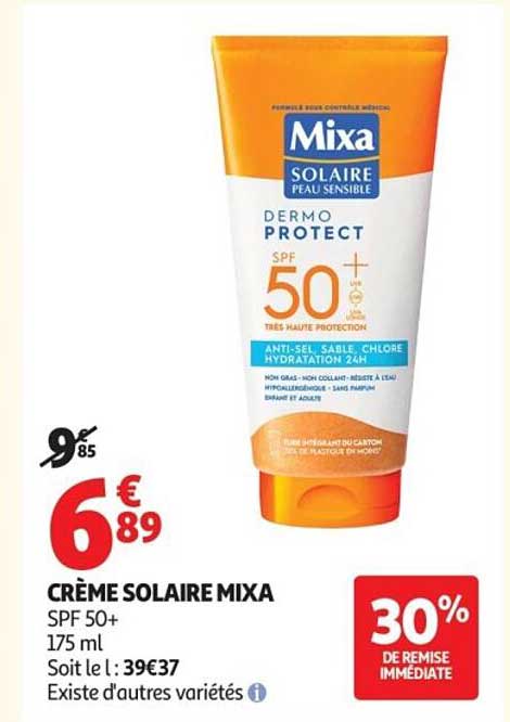 CRÈME SOLAIRE MIXA