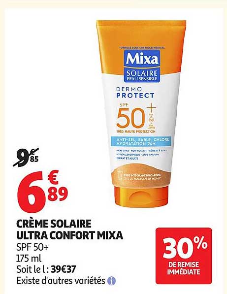 CRÈME SOLAIRE ULTRA CONFORT MIXA