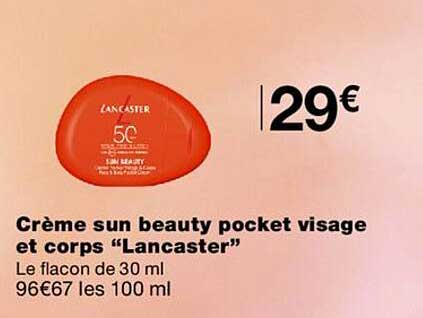 Crème sun beauty pocket visage et corps “Lancaster”