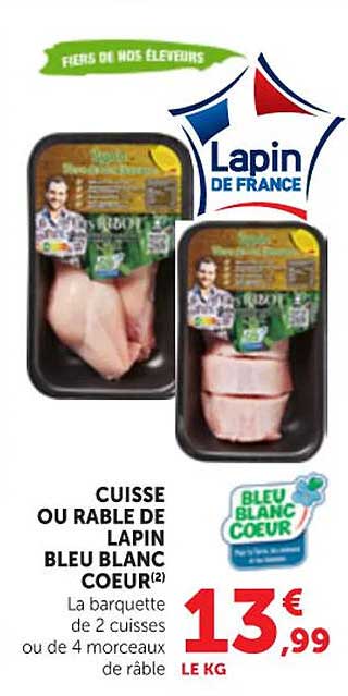 CUISSE OU RABLE DE LAPIN BLEU BLANC COEUR²
