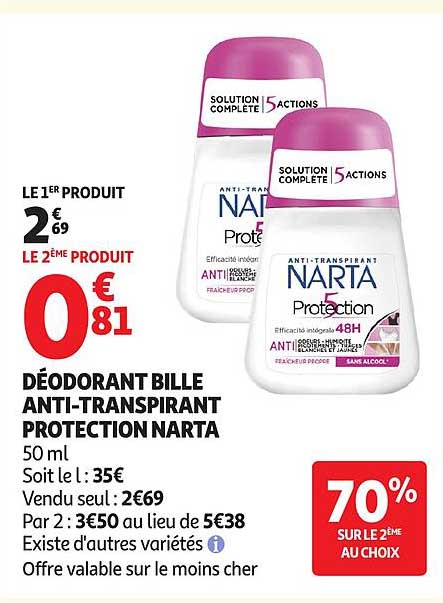 DÉODORANT BILLE ANTI-TRANSPIRANT PROTECTION NARTA