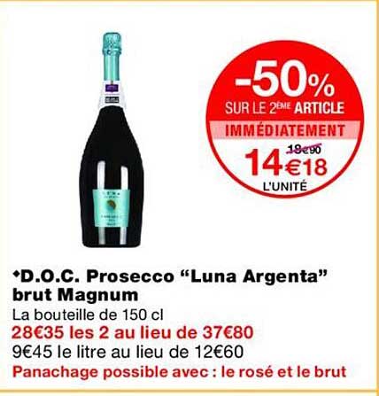 D.O.C. Prosecco “Luna Argenta” brut Magnum