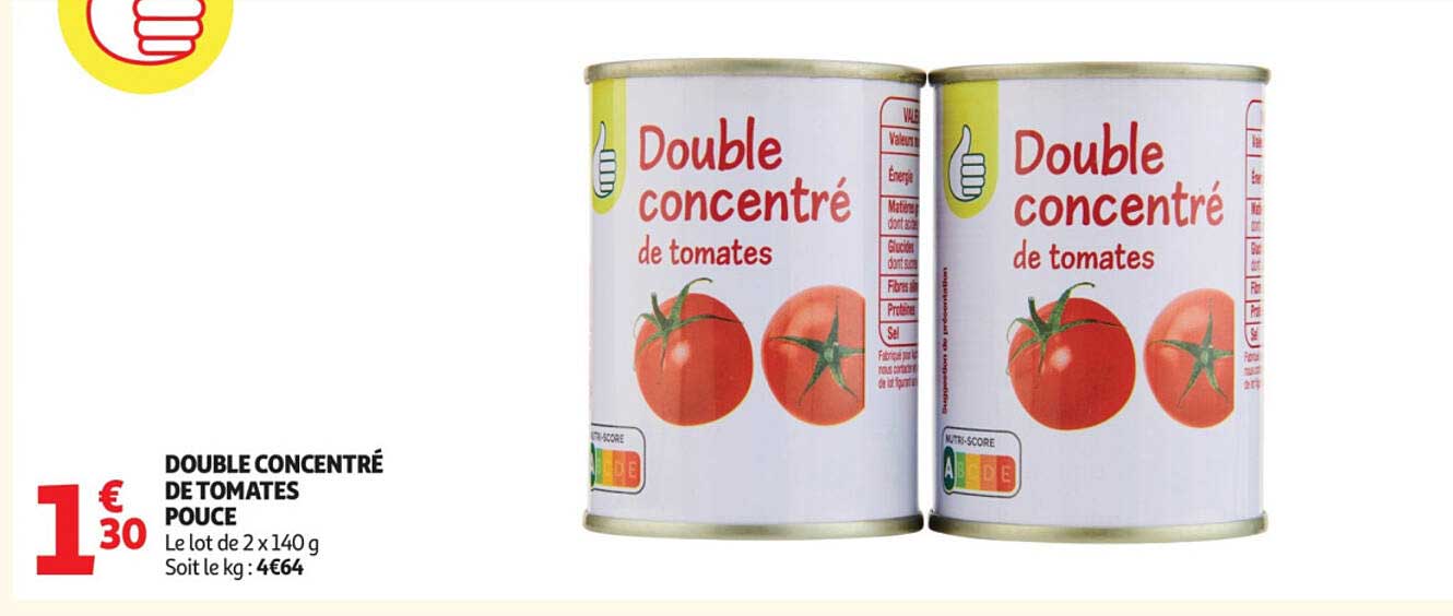 DOUBLE CONCENTRÉ DE TOMATES POUCE