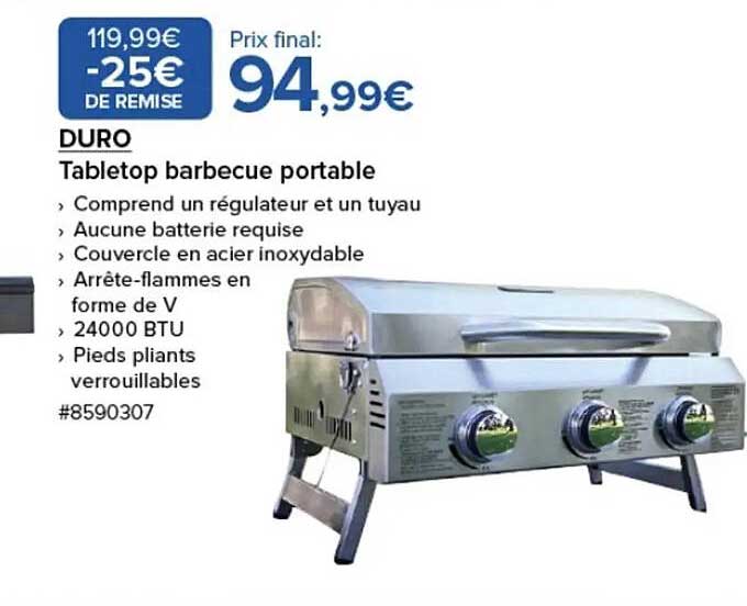 DURO Tabletop barbecue portable
