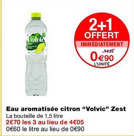 Eau aromatisée citron “Volvic” Zest
