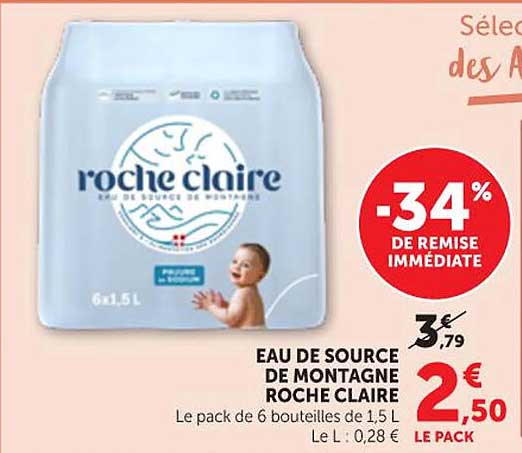 EAU DE SOURCE DE MONTAGNE ROCHE CLAIRE
