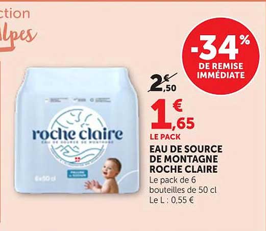EAU DE SOURCE DE MONTAGNE ROCHE CLAIRE