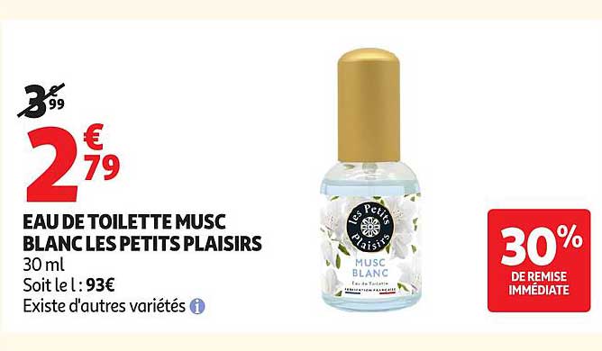 EAU DE TOILETTE MUSC BLANC LES PETITS PLAISIRS