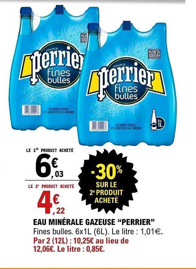 EAU MINERALE GAZEUSE “PERRIER”
