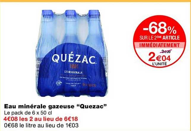 Eau minérale gazeuse “Quezac”