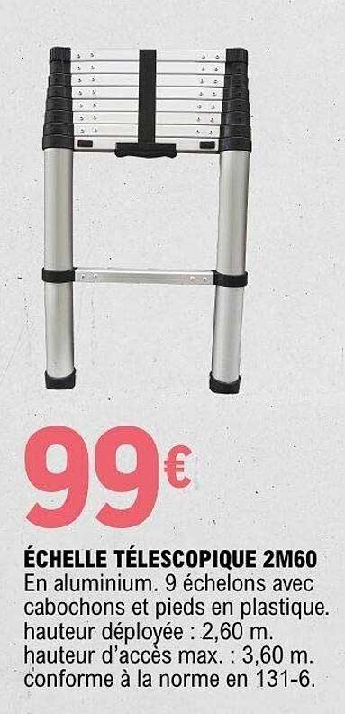 ÉCHELLE TÉLESCOPIQUE 2M60