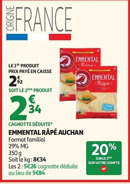 EMMENTAL RÂPÉ AUCHAN