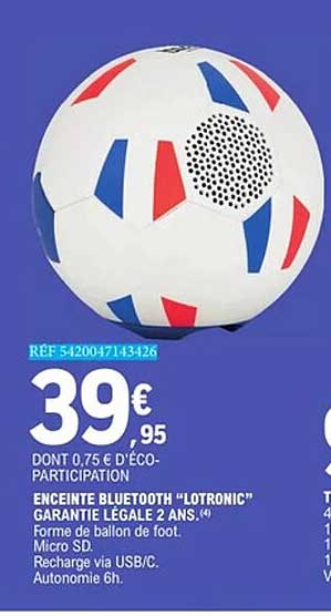 ENCIENTE BLUETOOTH "LITRONIC" GARANTIE LÉGALE 2 ANS.(4)