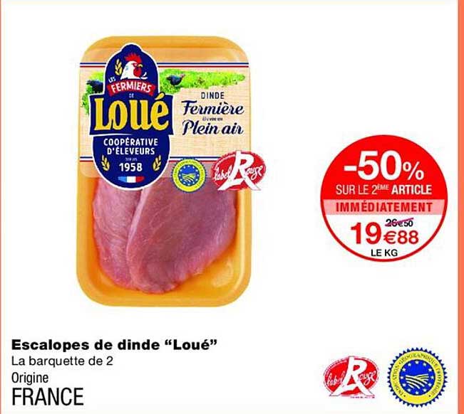 Escalopes de dinde “Loué”