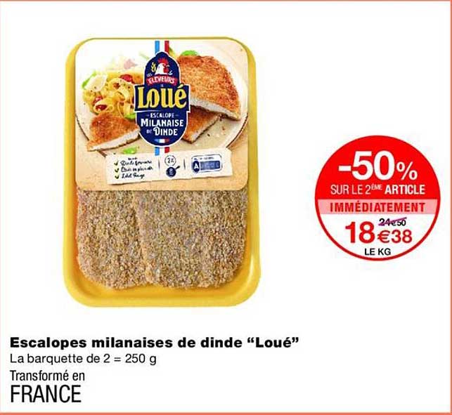 Escalopes milanaises de dinde “Loué”