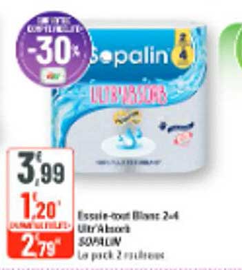 Essuie-tout Eponge 2+4 Ultra Absorb