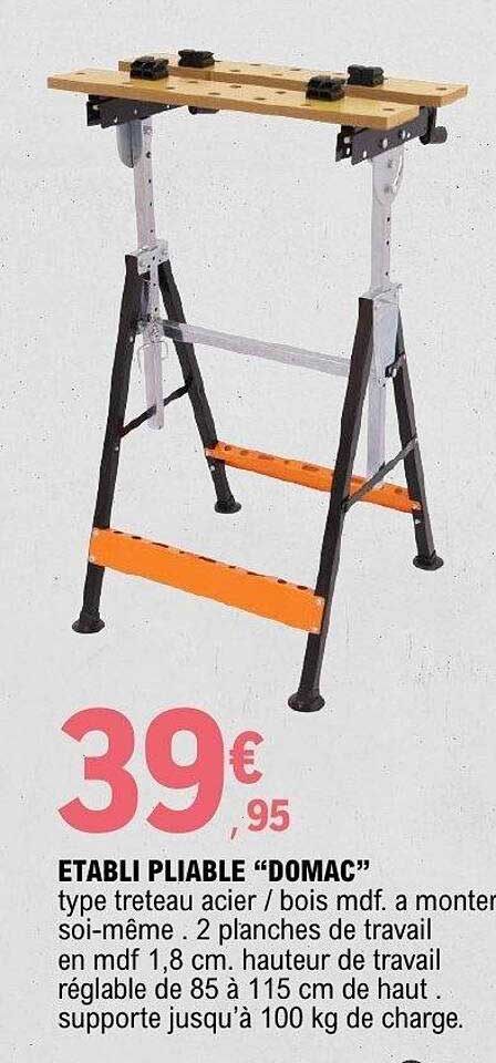ETABLI PLIABLE “DOMAC”
