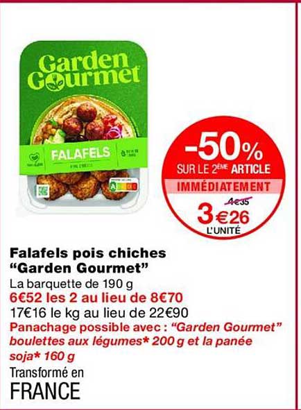 Falafels pois chiches “Garden Gourmet”