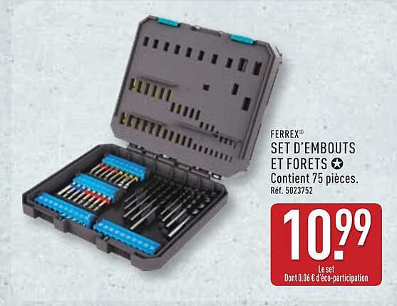 FERREX® SET D'EMBOUTS ET FORETS