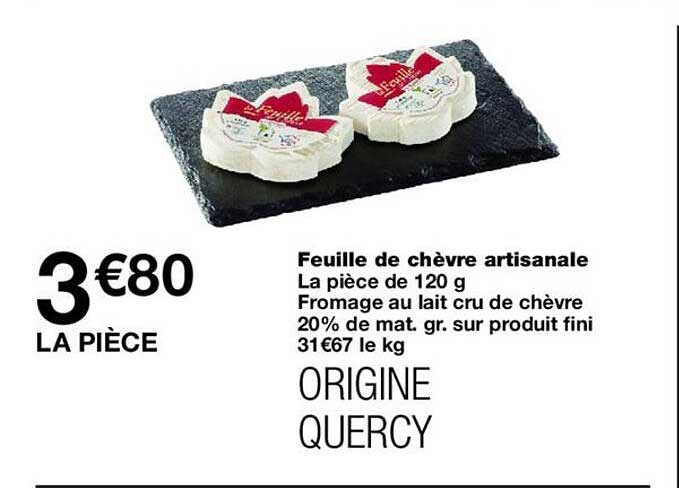 Feuille de chèvre artisanale