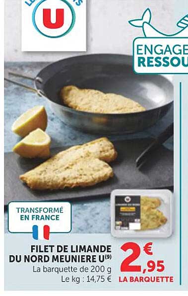 FILET DE LIMANDE DU NORD MEUNIERE U