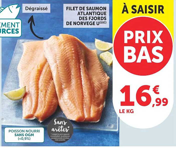 FILET DE SAUMON ATLANTIQUE DES FJORDS DE NORVEGE U