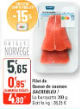 Filet de saumon d'Écosse d'élevage / La barquette 200 g